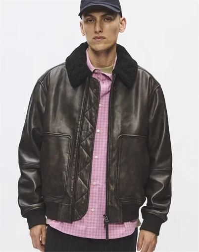 Wood Wood - Krede X Bomberjakke - Worn Brown